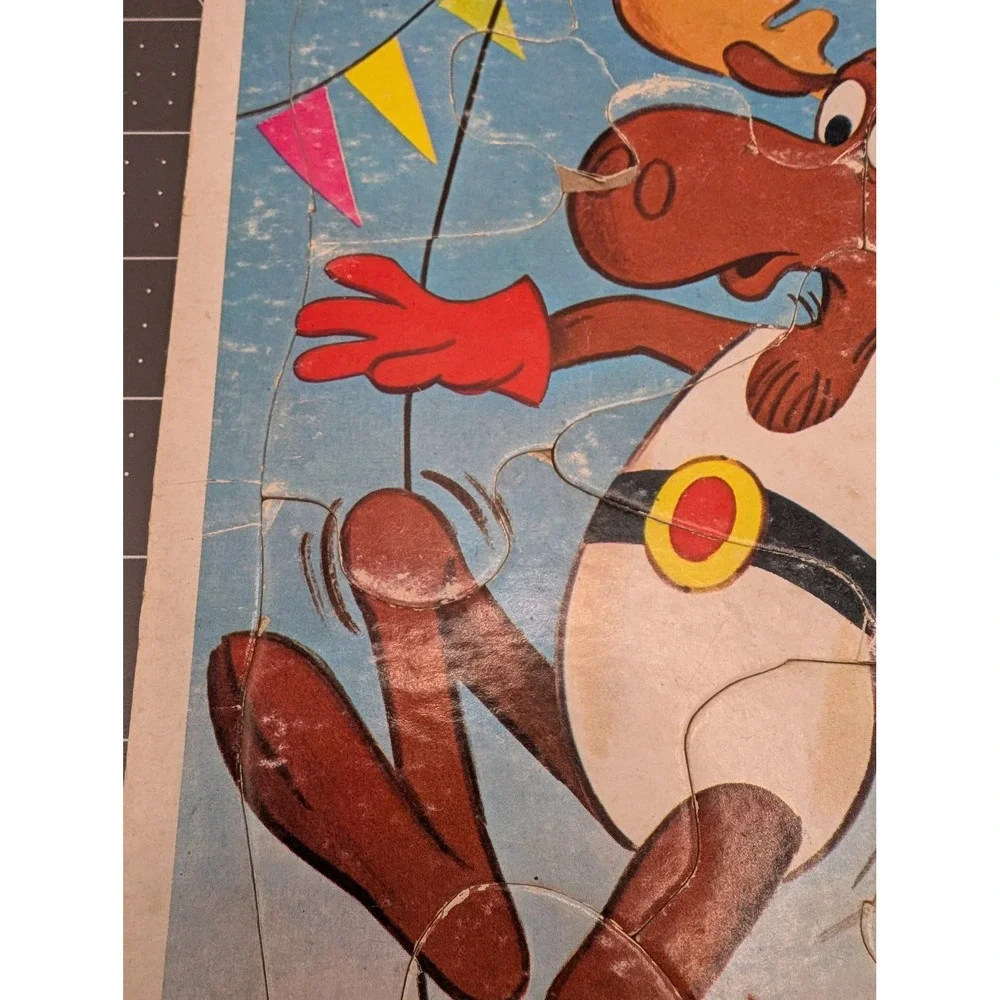 Whitman Bullwinkle Rocky Circus Theme Frame-Tray Puzzle 4512C Jay Ward 1974